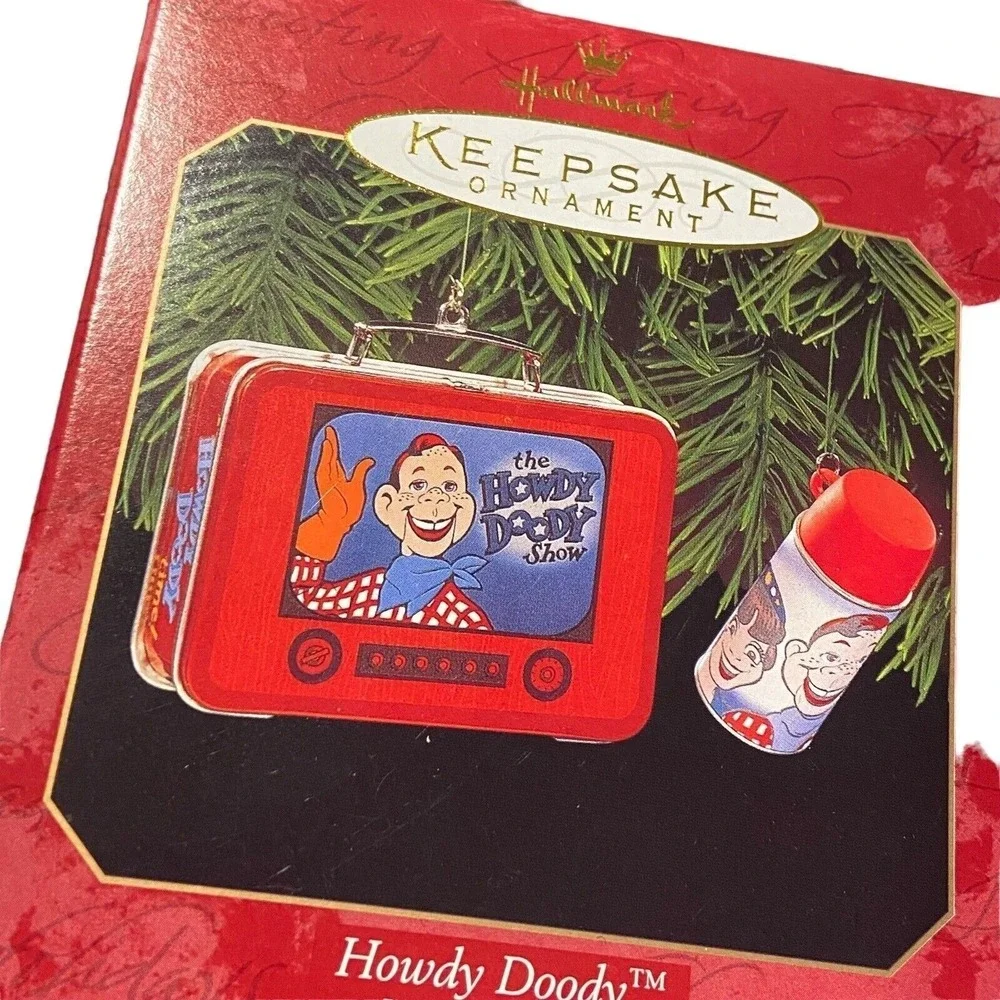 HALLMARK Keepsake 1999 HOWDY DOODY LUNCH BOX SET Set of 2 CHRISTMAS ORNAMENT New